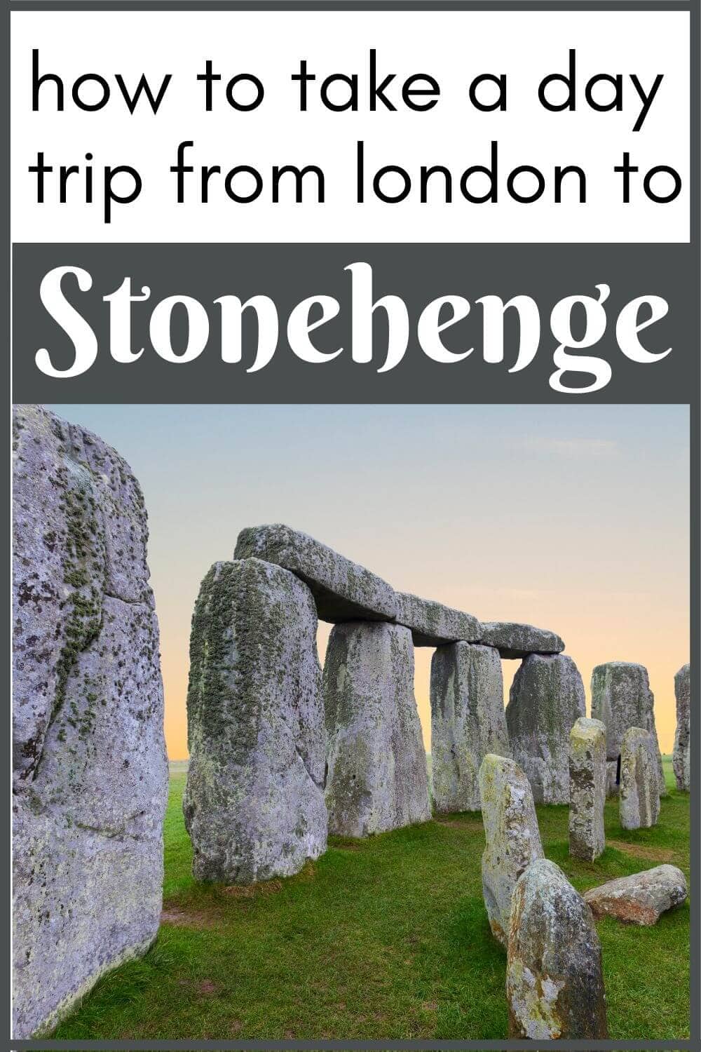 Close up view of the Stones of Stonehenge