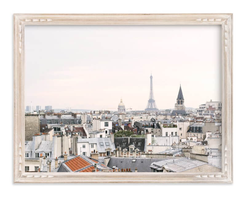 wall art with photograph of the city of Paris